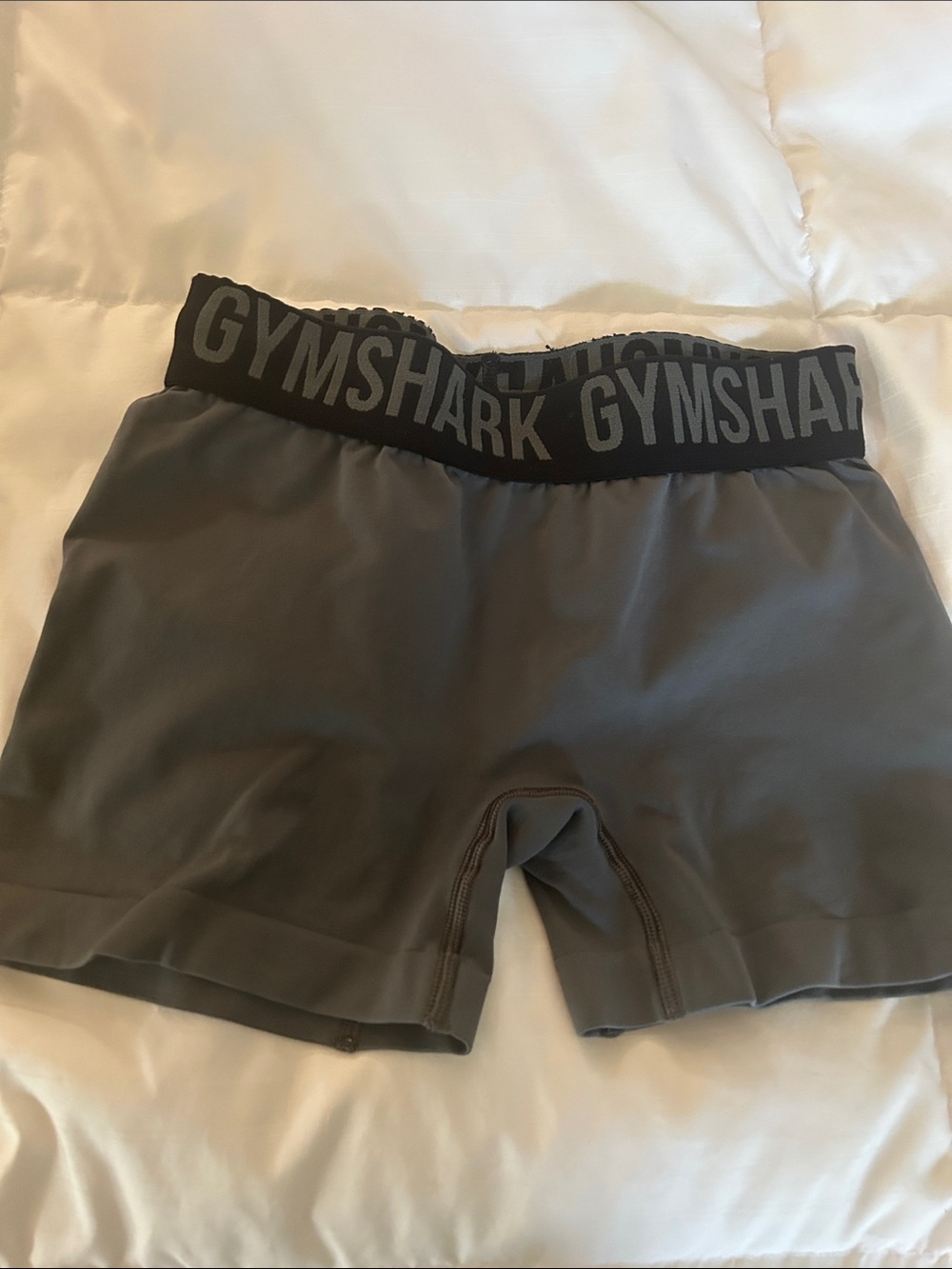Gymshark Charcoal Grey Workout Shorts with Branded Waistband